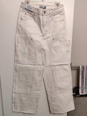 Nordstrom The NEXT Cotton Cargo Wide Leg Denim Pants/Jeans SZ-4R